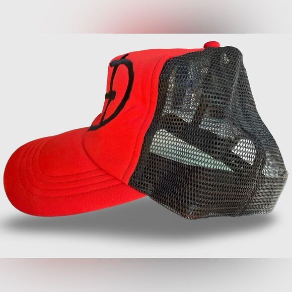 Michael Jackson “Who’s Bad” 2009 Trucker Hat Red Black Mesh Snapback new - Picture 3 of 7